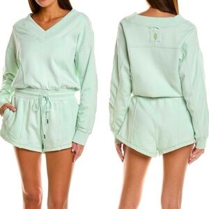 Free People Movement Intercept Romper Color Mint Size XL